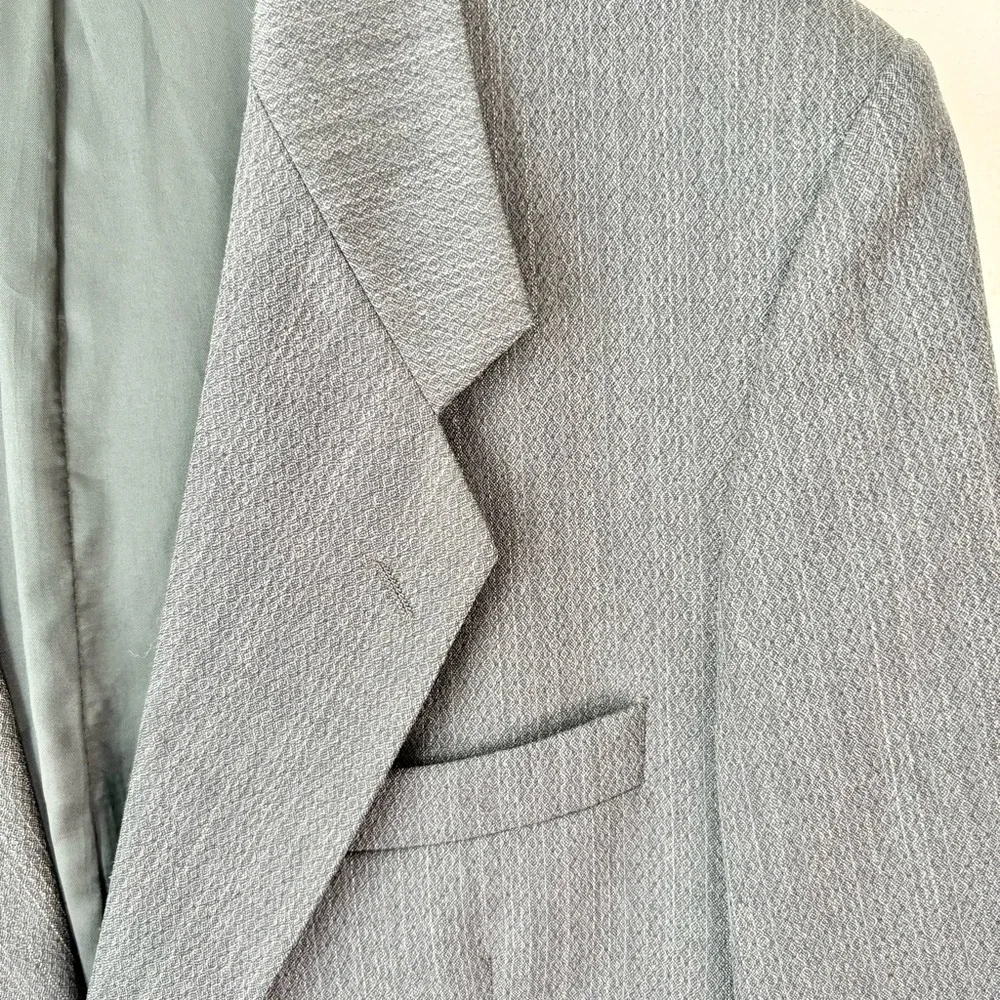 Vintage Yves St Laurent Gray Pure Wool Blazer